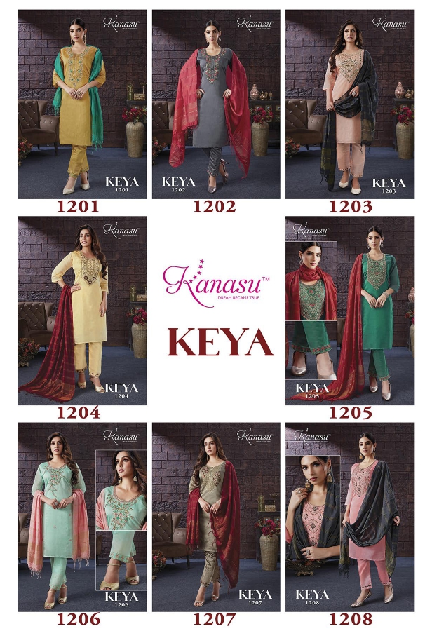 Kanasu Keya New Exclusive Wear Modal Silk  Designer Ready Made Collection